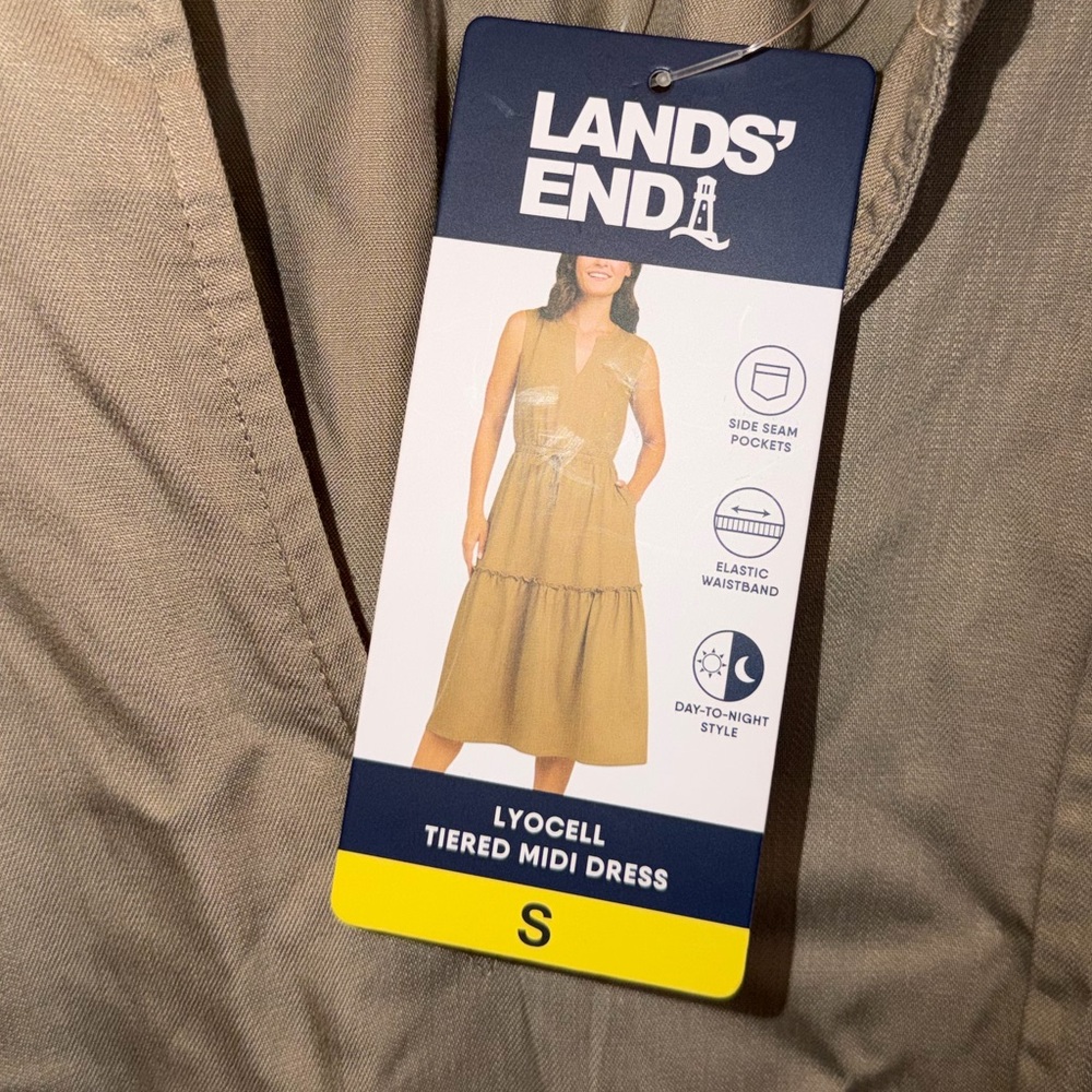 Lands' End Tiered MIDI Dress